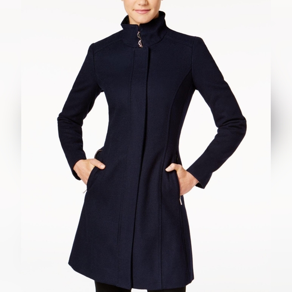 Black Calvin Klein wool coat - Picture 1 of 4